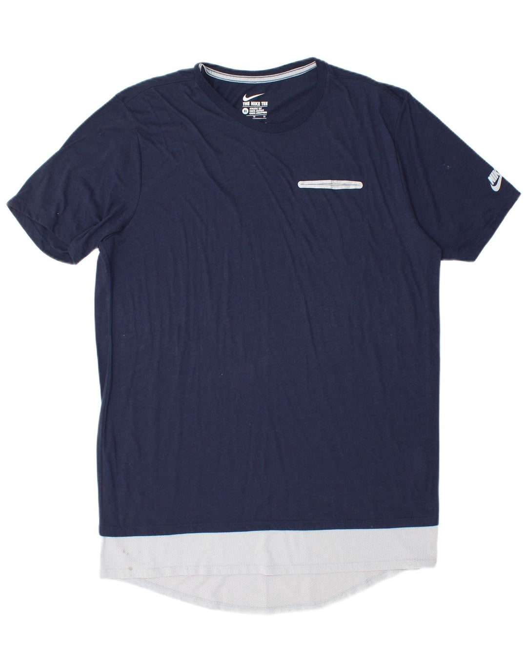 Nike Camiseta de corte atlético para hombre XL Azul marino Colorblock Poliéster
