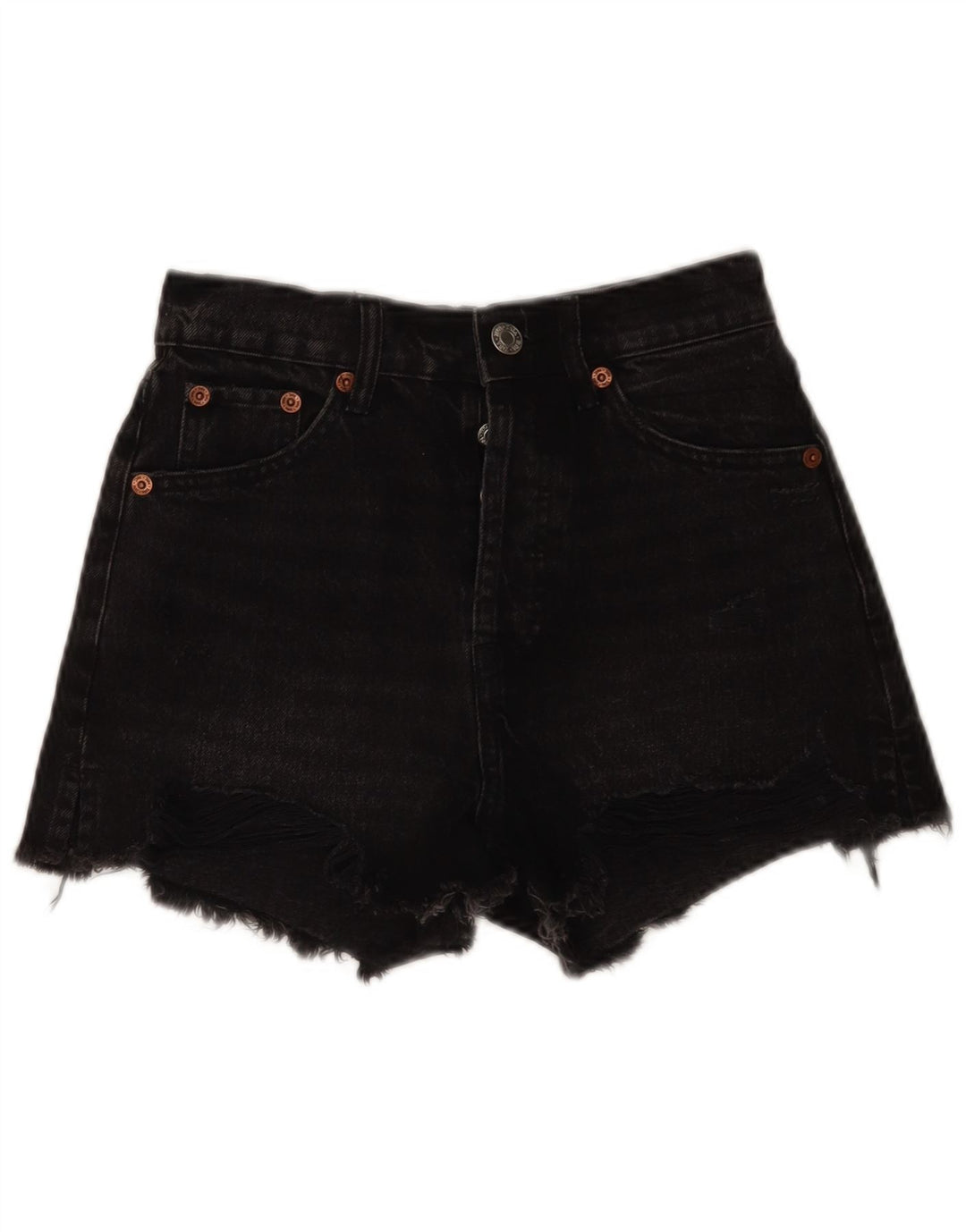 Zara Pantalones cortos vaqueros para mujer EU 34 2XS W24 Negro