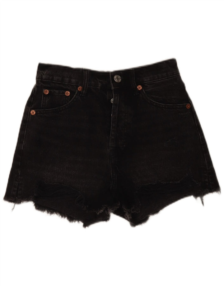 Zara Pantalones cortos vaqueros para mujer EU 34 2XS W24 Negro