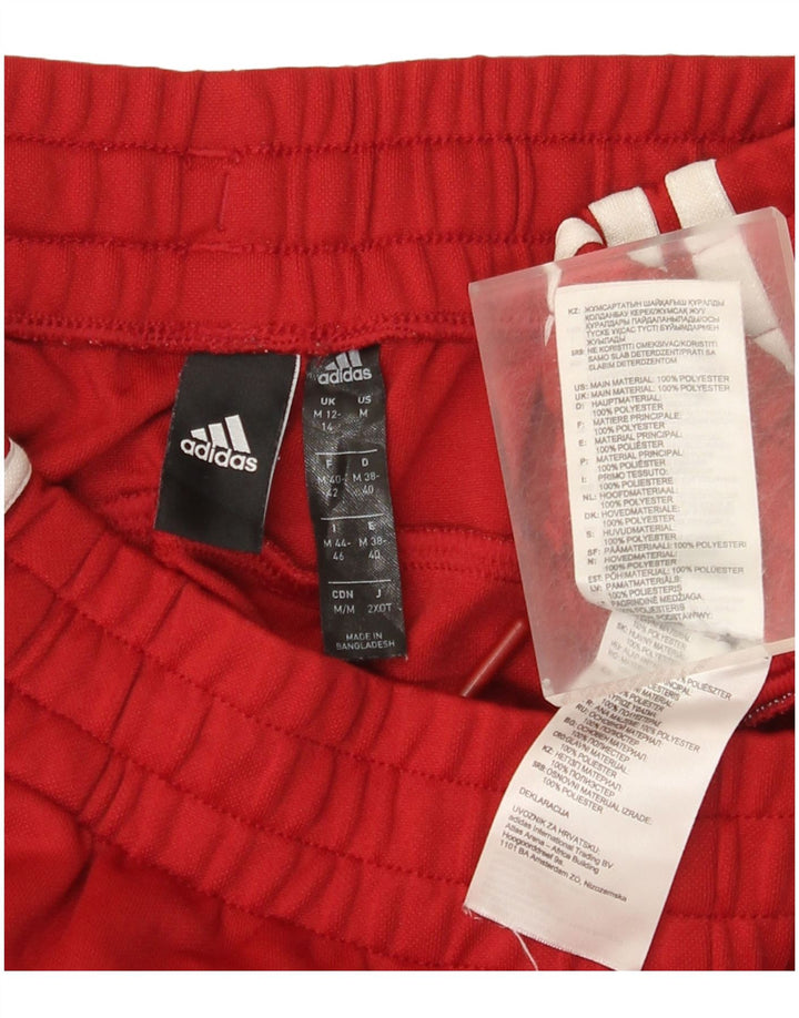 Adidas Pantalones de Chándal para Mujer UK 12/14 Medio Rojo Poliéster