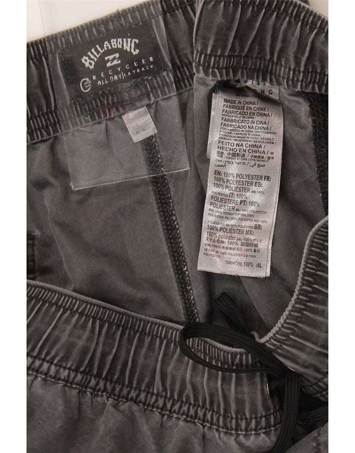 Pantalones cortos Billabong para hombre grande W34 poliéster gris