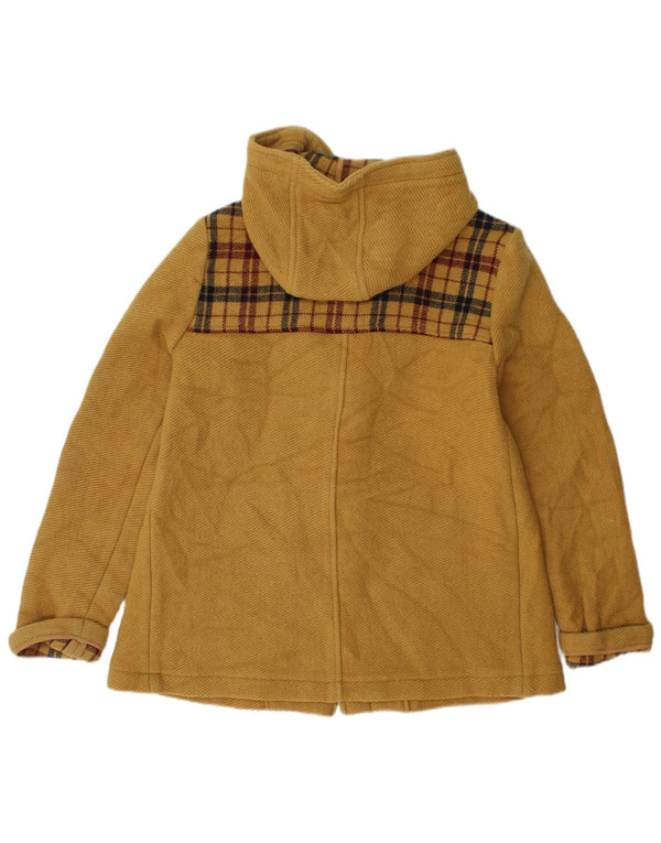 Topshop Chaqueta de lona con capucha para mujer UK 10 Small Yellow Check Wool