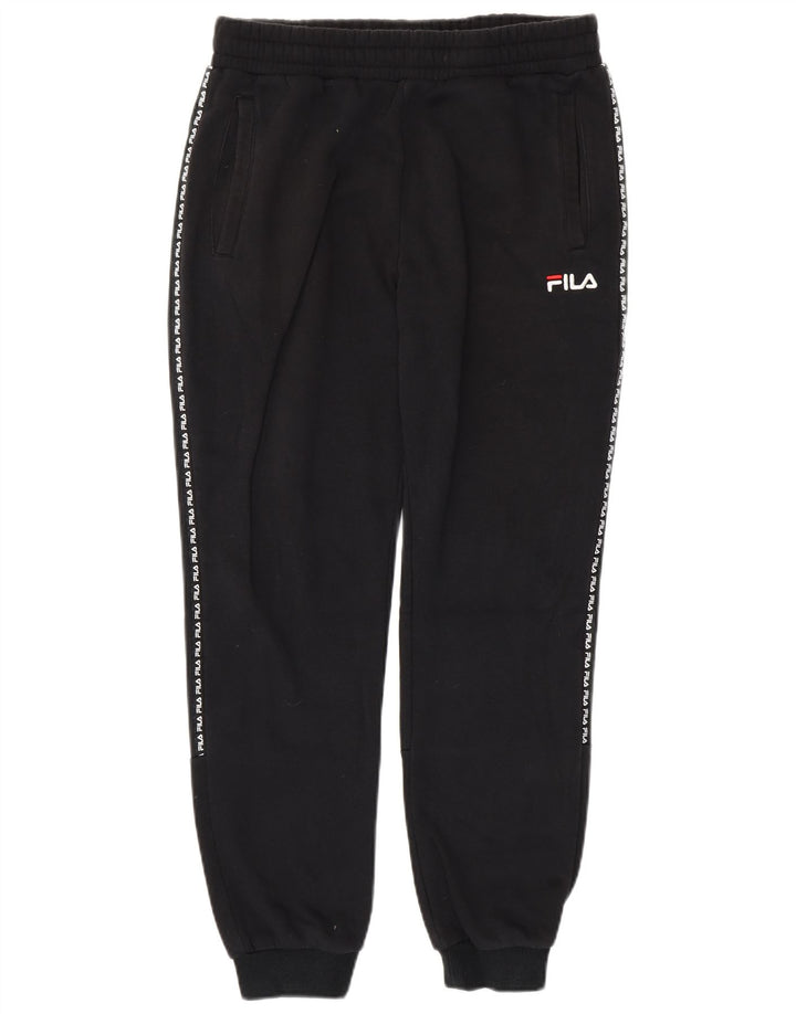 FILA Pantalones de chándal con estampado gráfico para hombre Joggers Medium Black Cotton