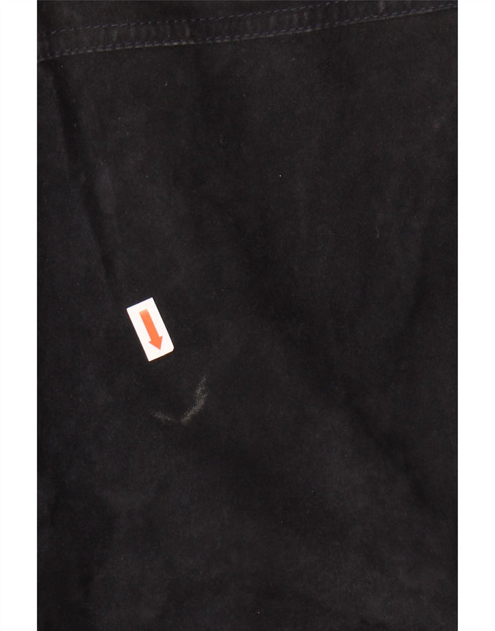 Chaqueta de ante vintage para hombre IT 50 cuero azul marino grande