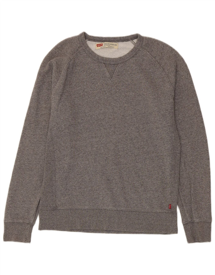 LEVI'S Sudadera De Corte Estándar Para Hombre Jersey De Algodón Moteado Gris Medio