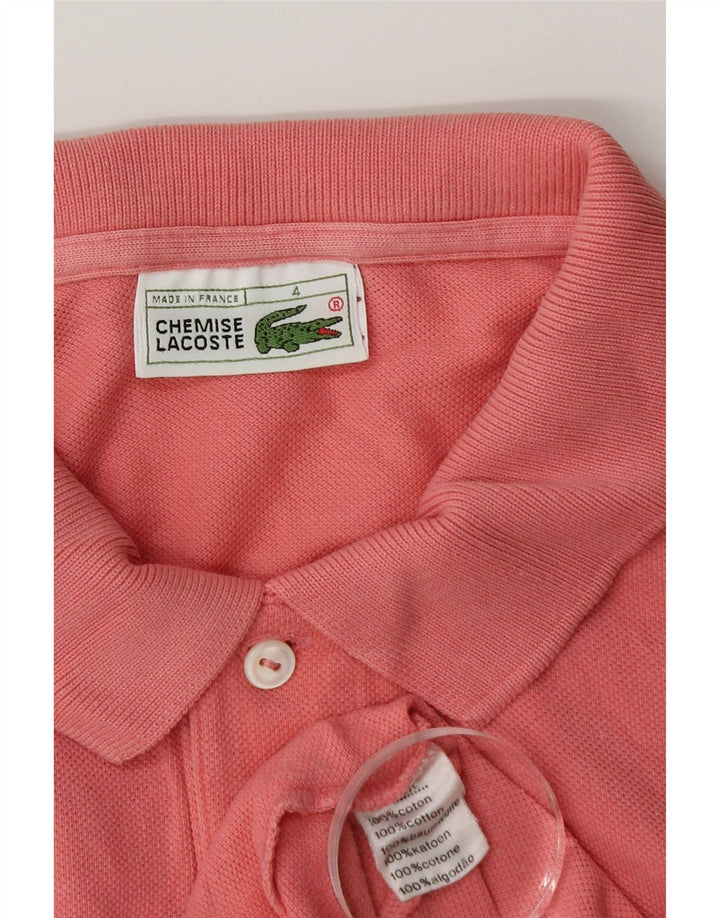Polo Lacoste para hombre talla 4 algodón rosa mediano