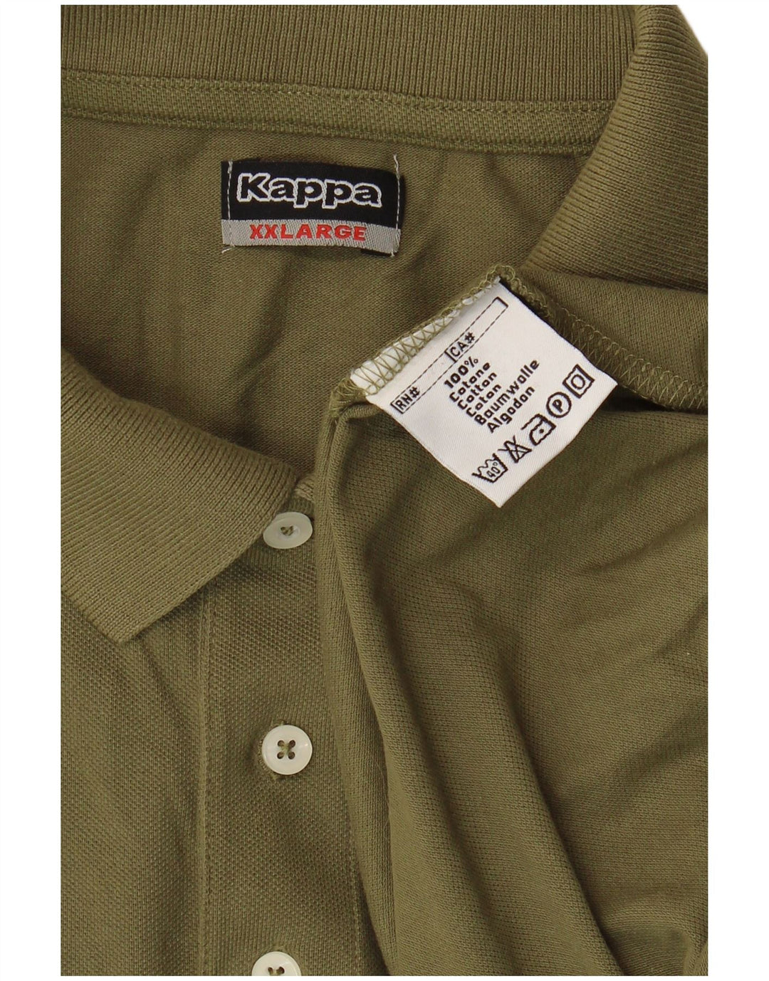 Kappa Polo Hombre 2XL Caqui Algodón