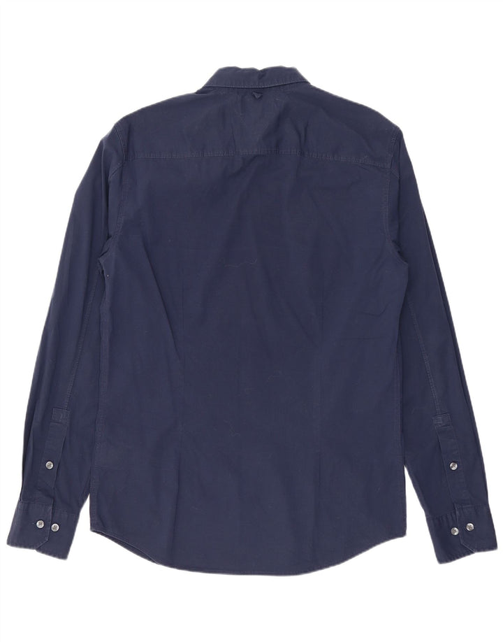 Camisa Tommy Hilfiger Hombre Slim Fit Algodón Azul Marino Medio