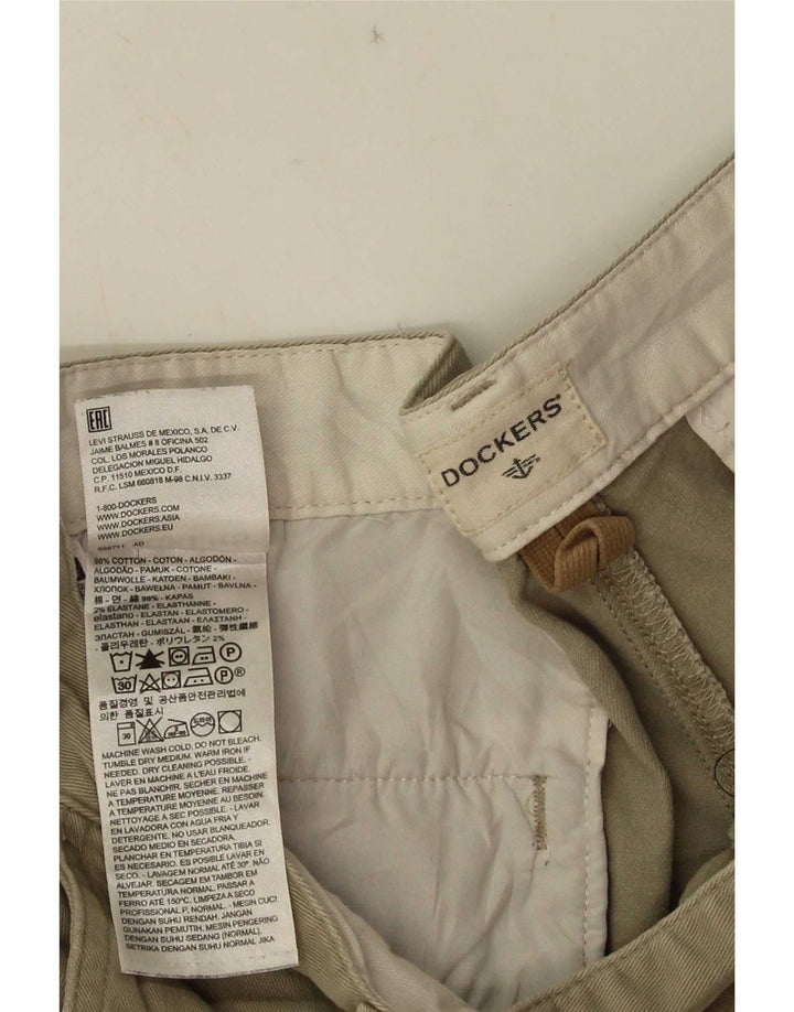 Dockers Pantalones cortos tipo cargo para hombre W34 Large Khaki Cotton