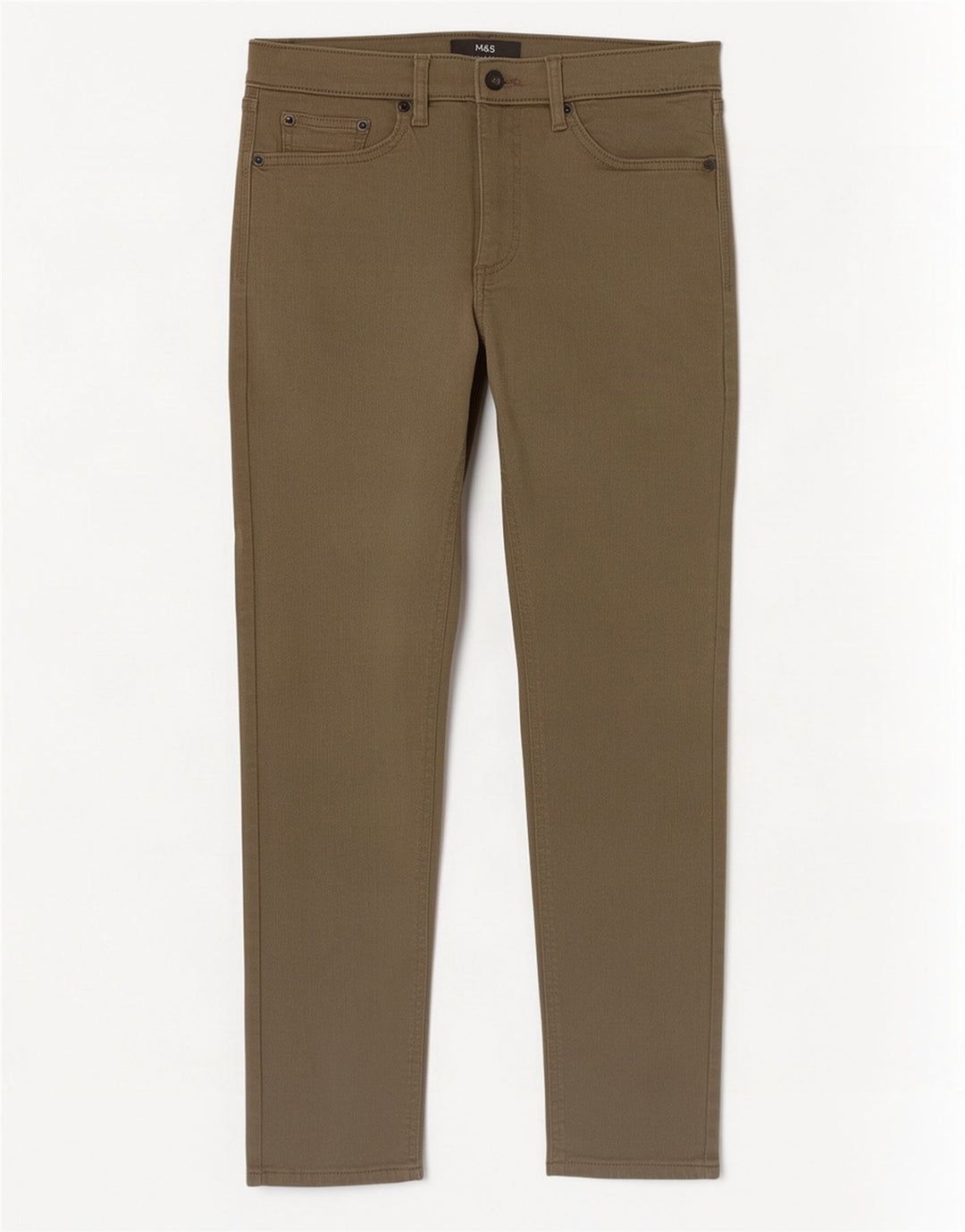 Marks & Spencer Jeans ajustados para hombre W30 L29 Algodón caqui
