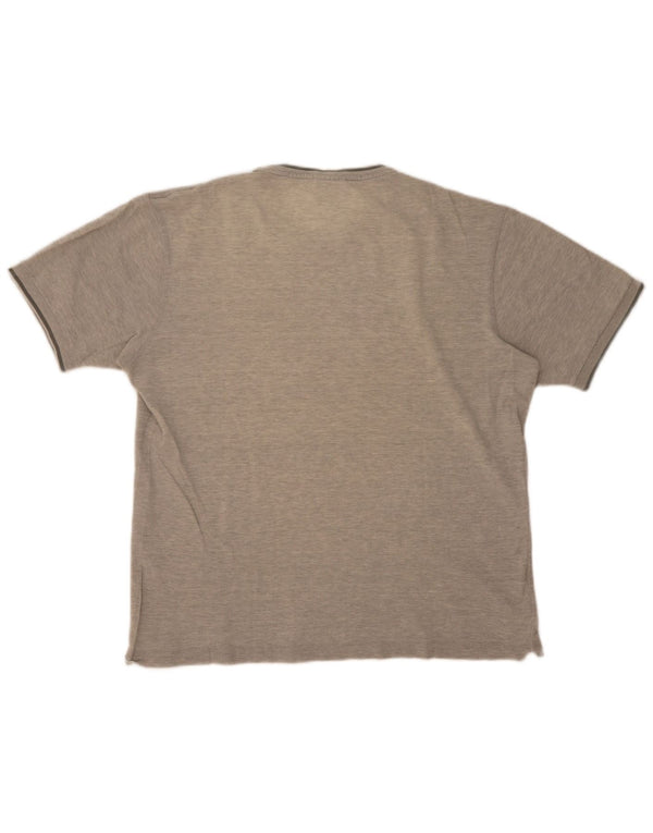 Lacoste Camiseta para hombre talla 5 grande algodón moteado gris