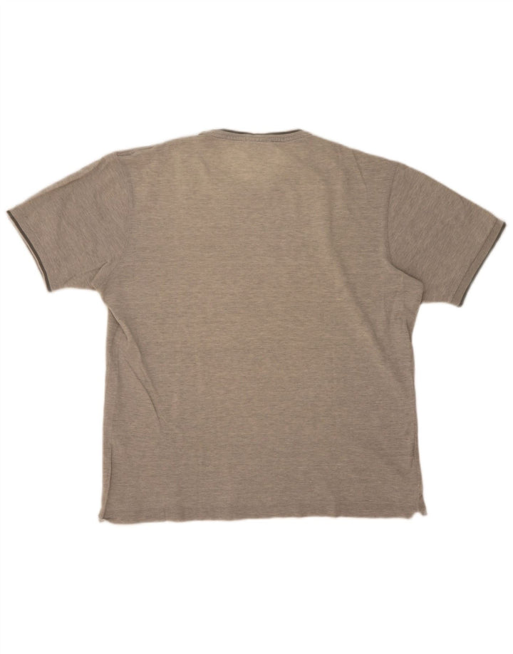 Lacoste Camiseta para hombre talla 5 grande algodón moteado gris