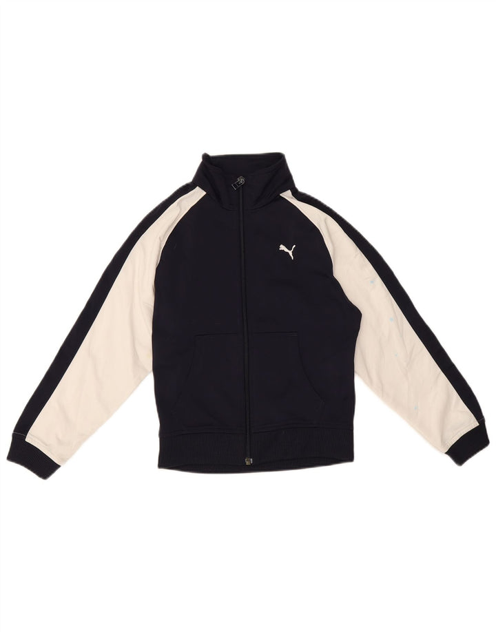Puma Chaqueta de chándal para niño 7-8 años Azul Marino Colorblock