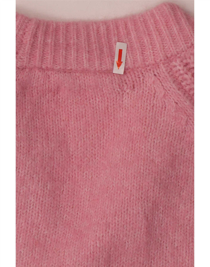 Vintage mujer Cardigan suéter Reino Unido 14 rosa medio