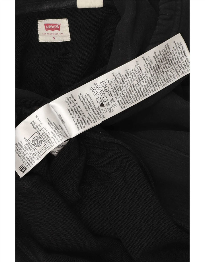 Levi's Hombre Sudadera Con Capucha Jumper Small Algodón Negro