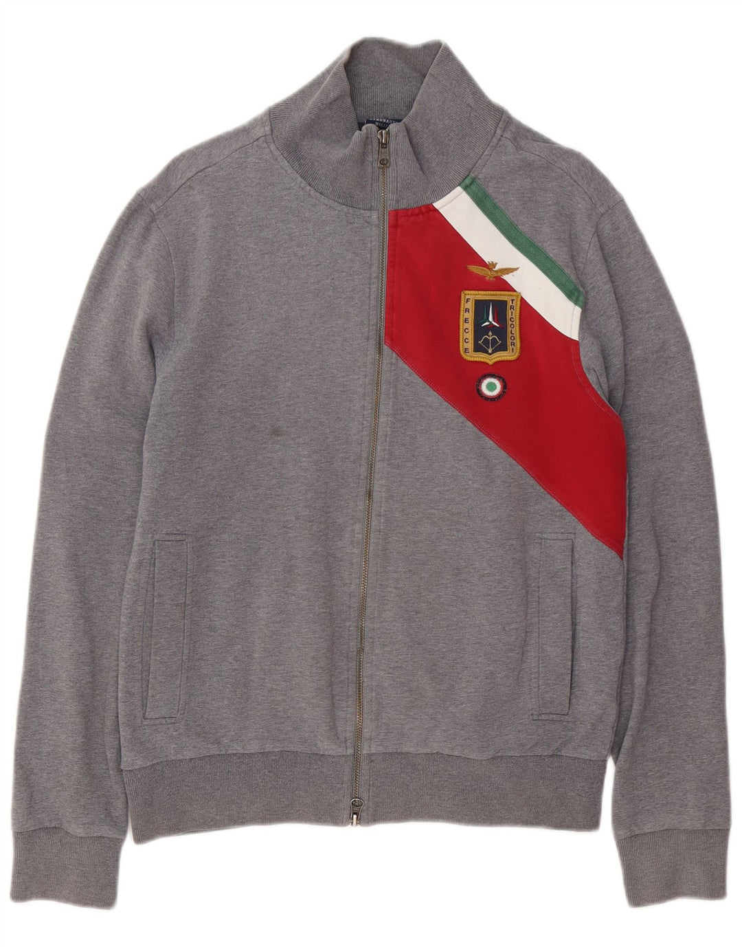 AERONAUTICA MILITARE Chaqueta de chándal para hombre gris medio color block