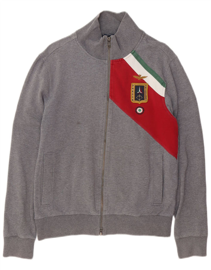 AERONAUTICA MILITARE Chaqueta de chándal para hombre gris medio color block