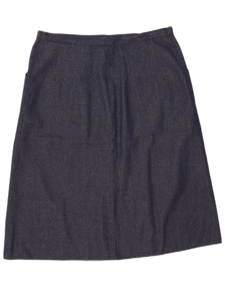 Vintage mujer A-Line falda W34 azul grande