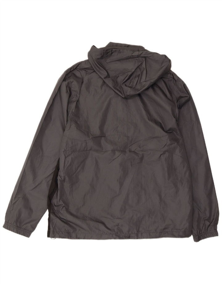 REEBOK Chaqueta impermeable con capucha para hombre ES 38 Gris medio Poliéster con bloques de color