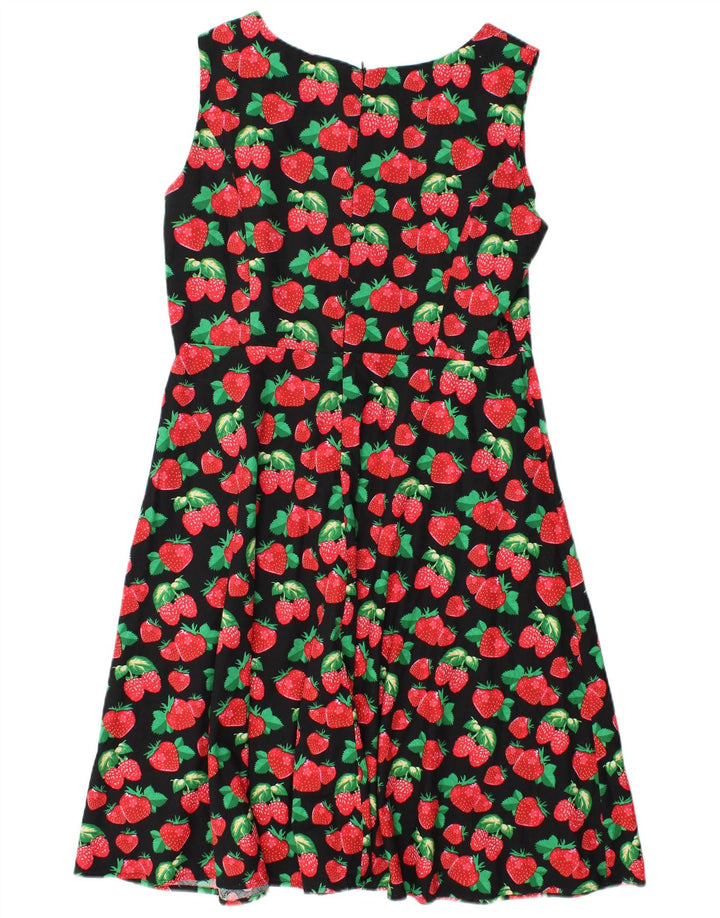 ZAFUL Vestido Acampanado Sin Mangas Gráfico para Mujer UK 44 Mediano Negro