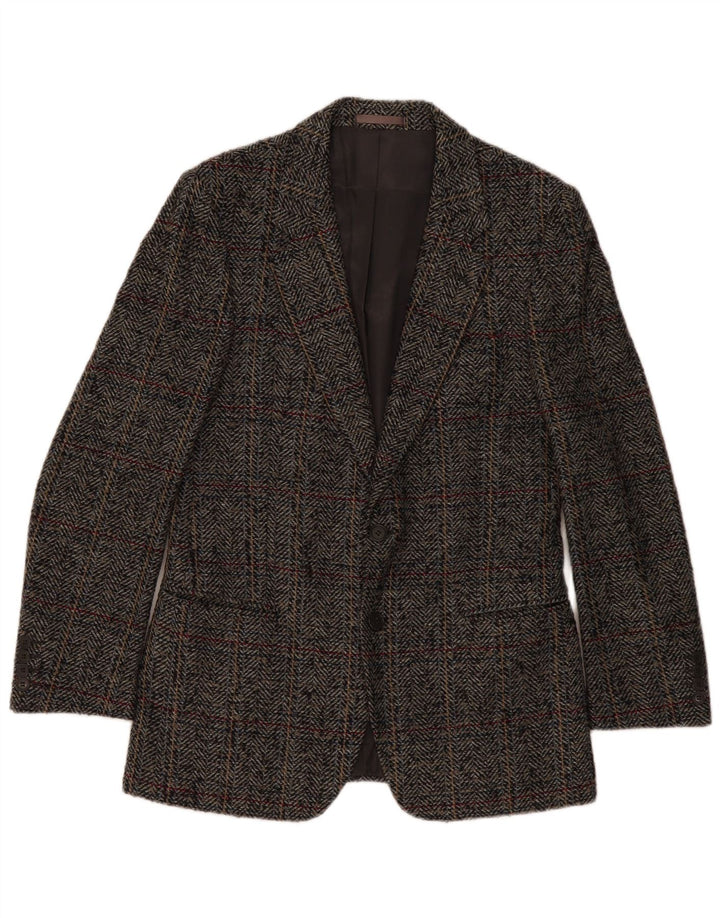 Bianchi Chaqueta tipo blazer de 2 botones Giovane para hombre IT 48 Cuadros gris medio