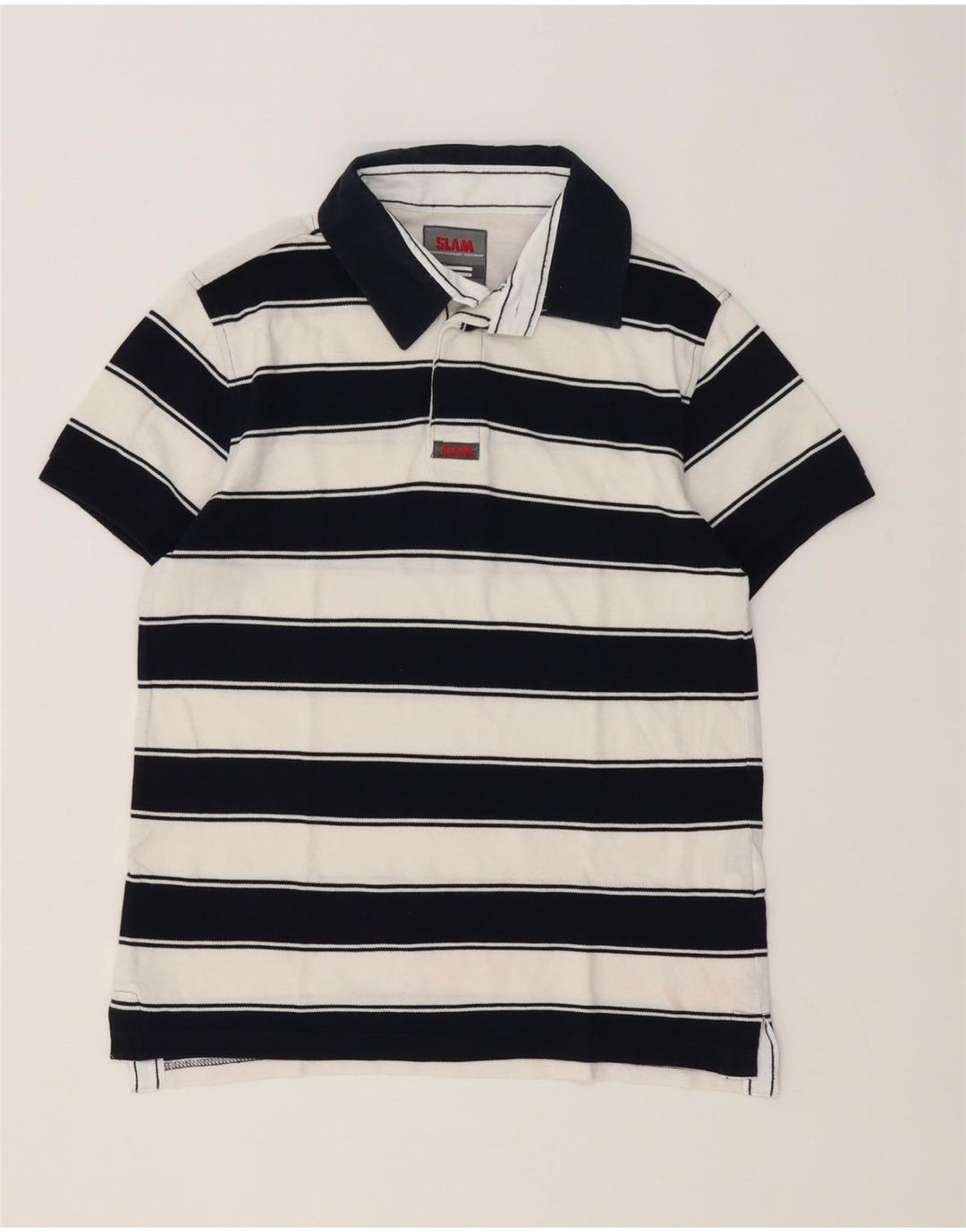 Slam Polo De Hombre De Algodón A Rayas Blanco Pequeño