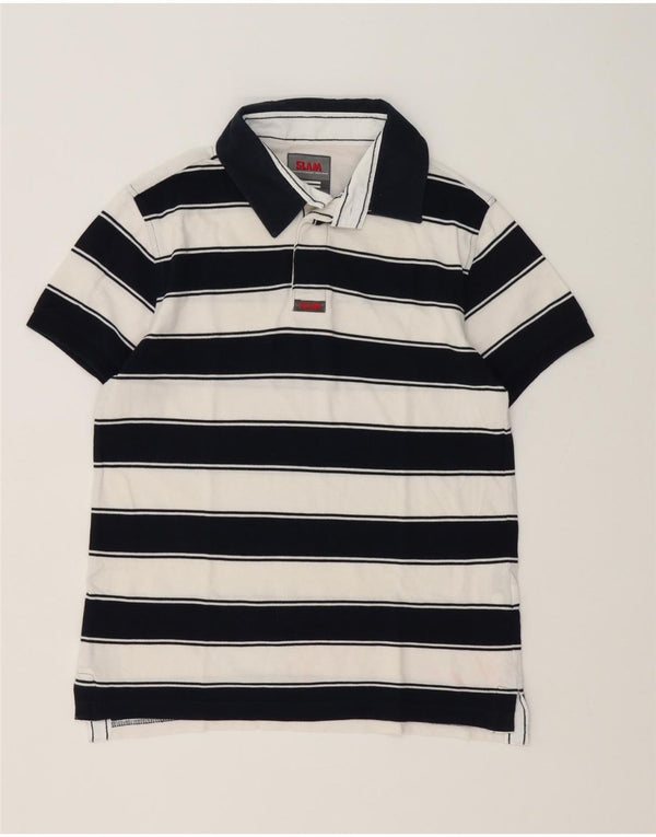 Slam Polo De Hombre De Algodón A Rayas Blanco Pequeño