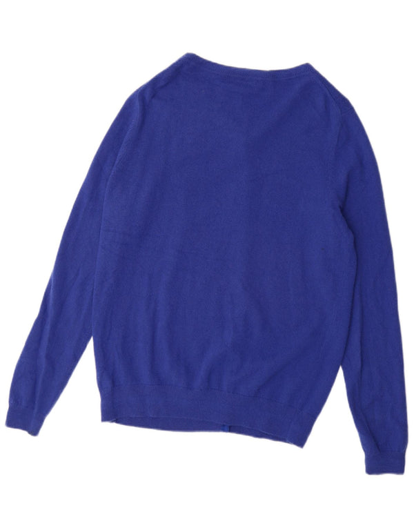 Suéter tipo cárdigan para mujer Boden UK 46 Large Blue Cashmere