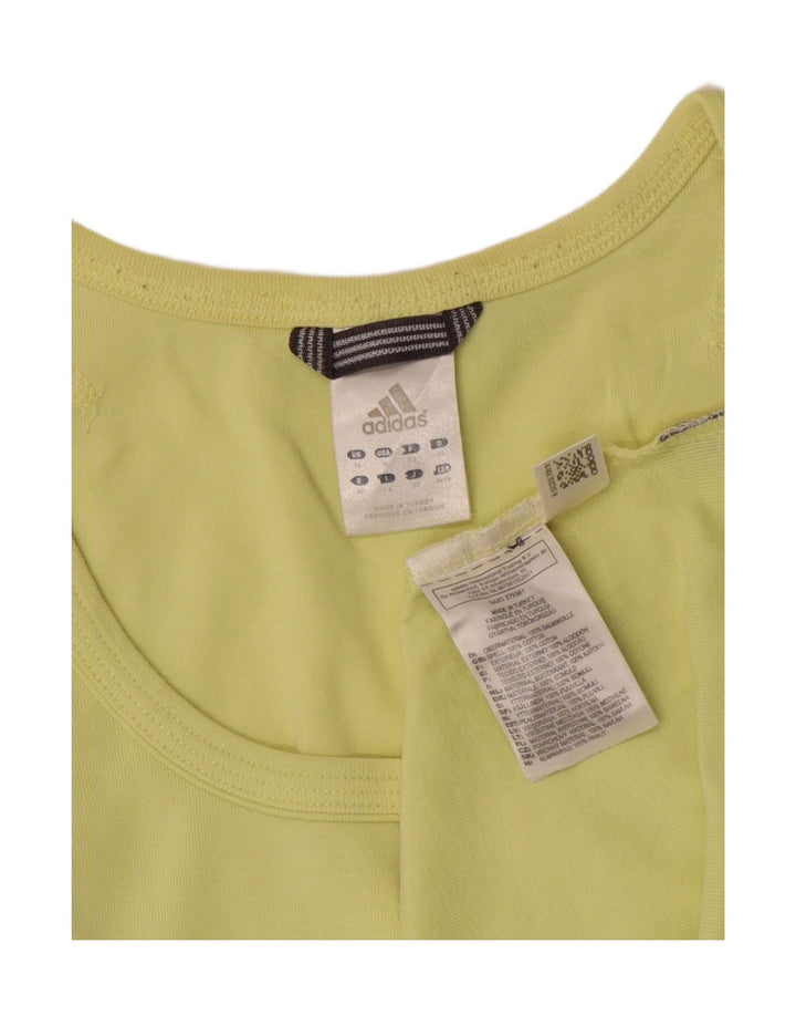 ADIDAS Camiseta sin mangas para mujer UK 14 Algodón verde medio