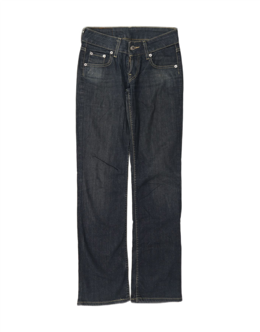 Vaqueros Levi's Mujer Rectos W26 L32 Azul Marino Algodón
