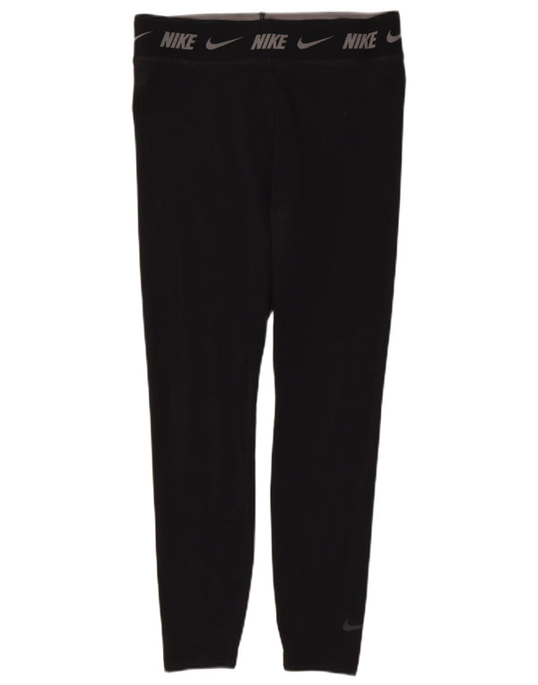 Nike Leggings ajustados con estampado gráfico para mujer, talla 40, talla grande, algodón negro