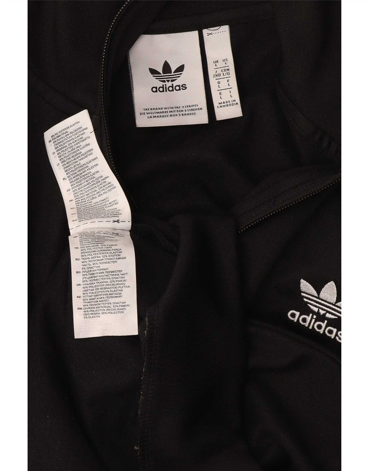 Adidas - Chaqueta de chándal para mujer, talla 40, talla grande, poliéster negro