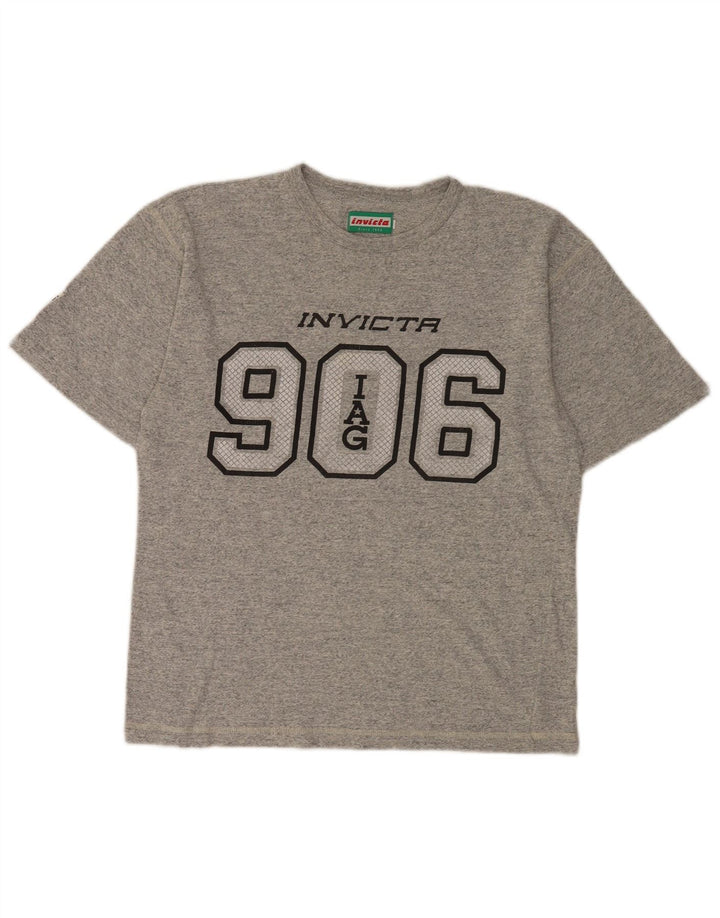 Invicta Camiseta gráfica para hombre Top pequeño de algodón moteado gris
