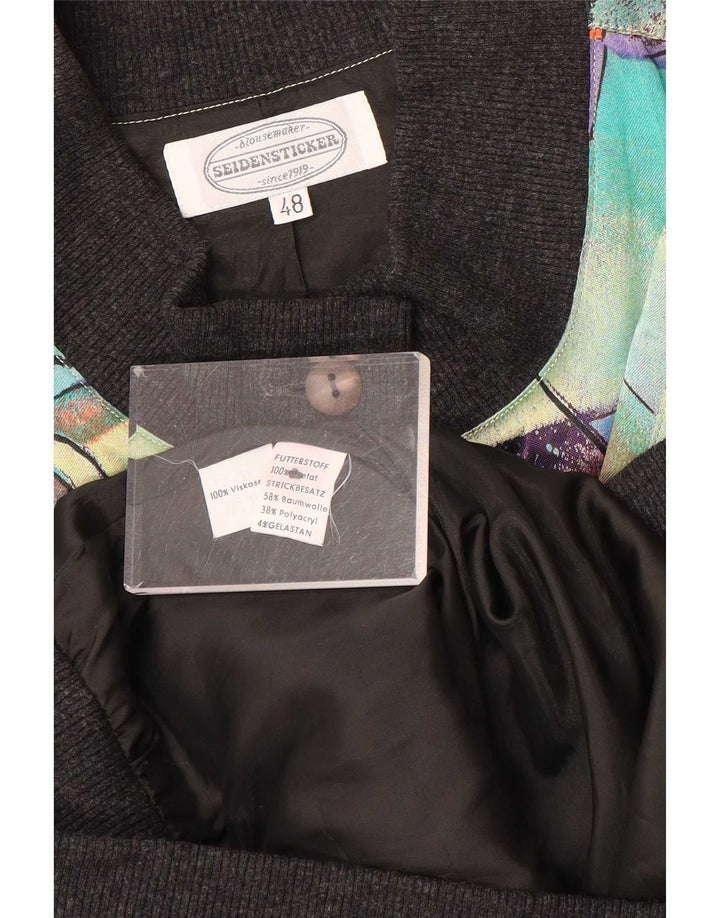 Seidensticker Chaqueta bomber con estampado abstracto para mujer IT 48 XL Multicolor