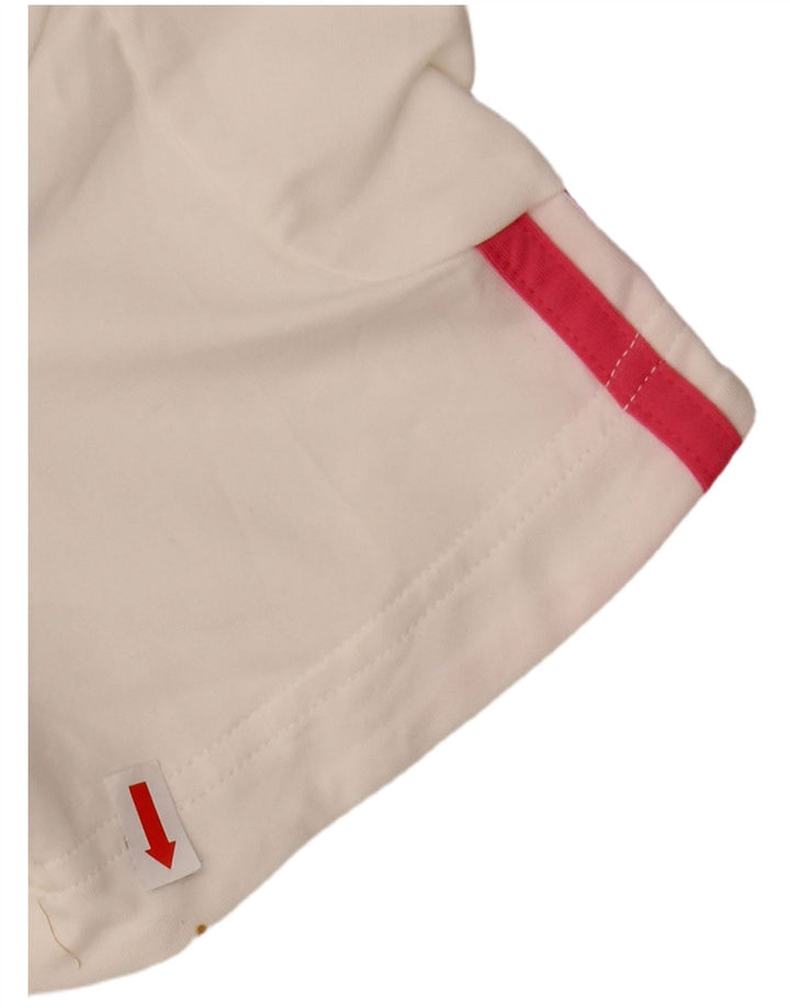 Adidas Mujer Clima 365 Camiseta Top UK 12 Medium Blanco Colorblock