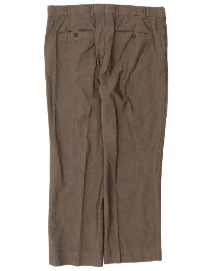Pantalón de traje recto vintage para hombre W36 L28 Gris