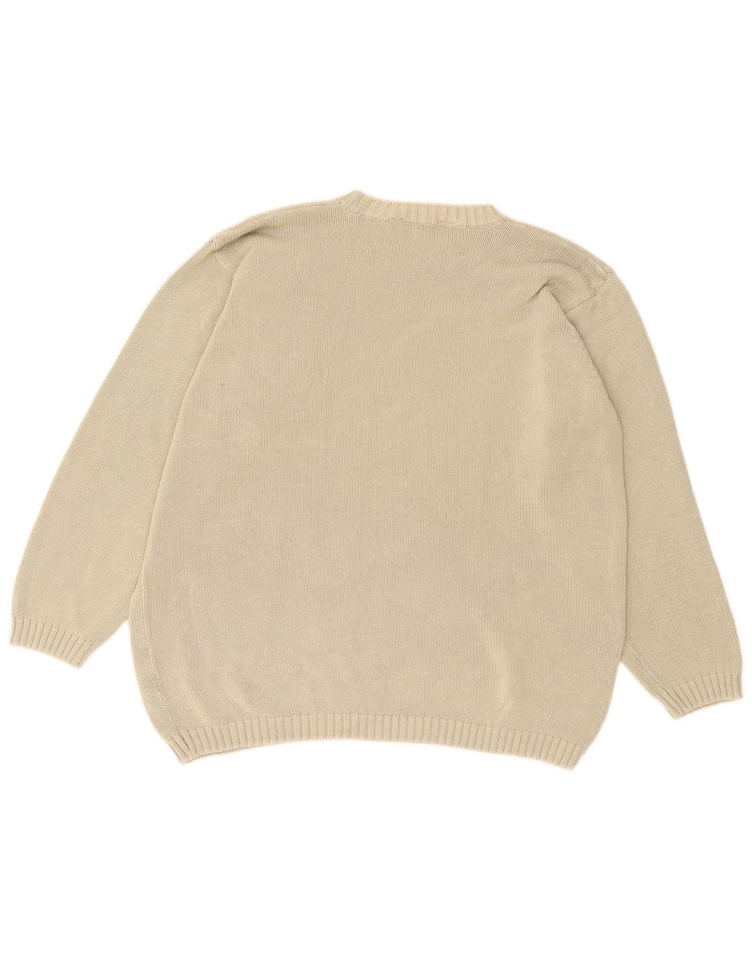 Marks & Spencer - Jersey de cuello redondo para hombre, talla grande, algodón beige