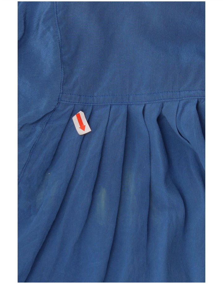 MAX MARA Vestido camisero de manga corta extragrande para mujer UK 40 Azul medio