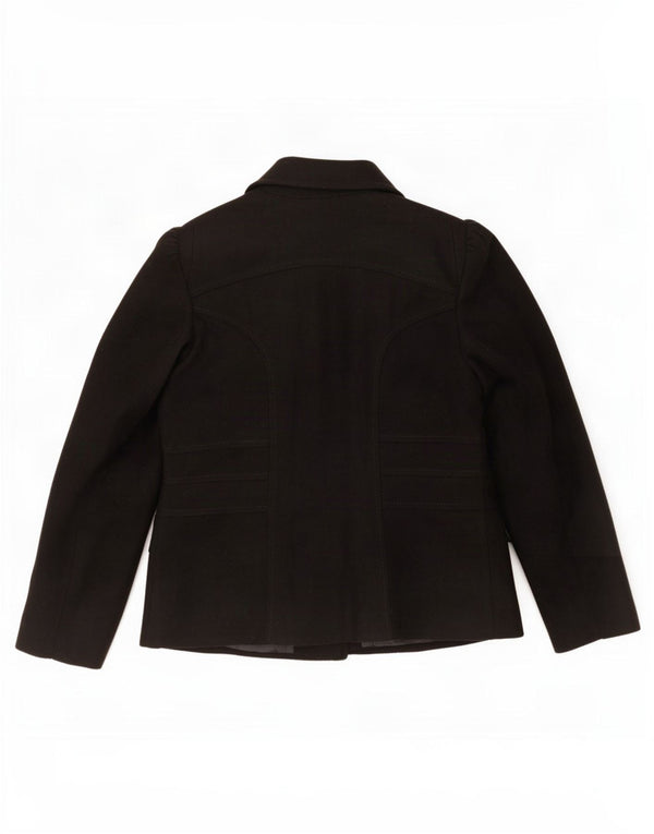 Marks & Spencer Chaqueta tipo blazer de 4 botones para mujer UK 44 Poliéster negro mediano