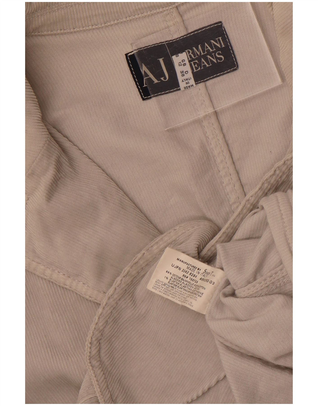 Armani Jeans Chaqueta Blazer de Pana con 3 Botones para Mujer UK 40 Gris Medio
