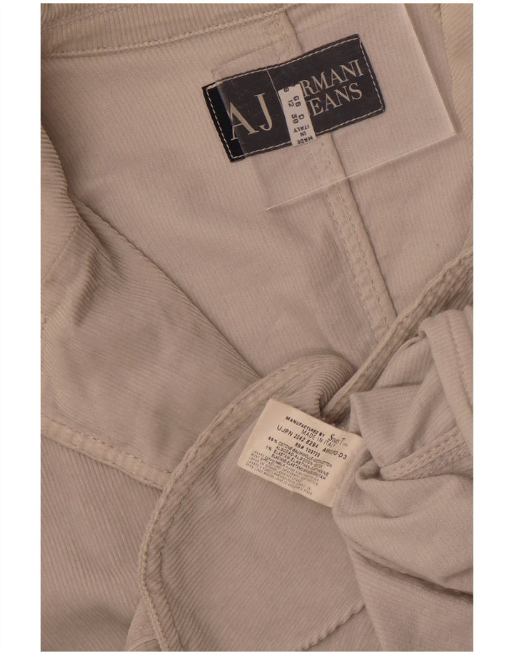 Armani Jeans Chaqueta Blazer de Pana con 3 Botones para Mujer UK 40 Gris Medio