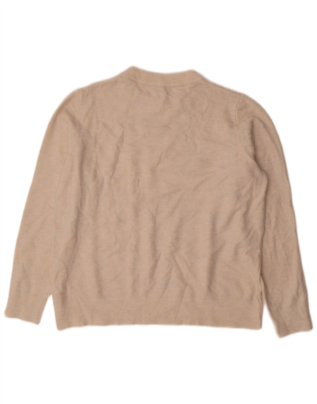 Marks & Spencer Suéter de cuello redondo para mujer UK 44 Medio beige moteado