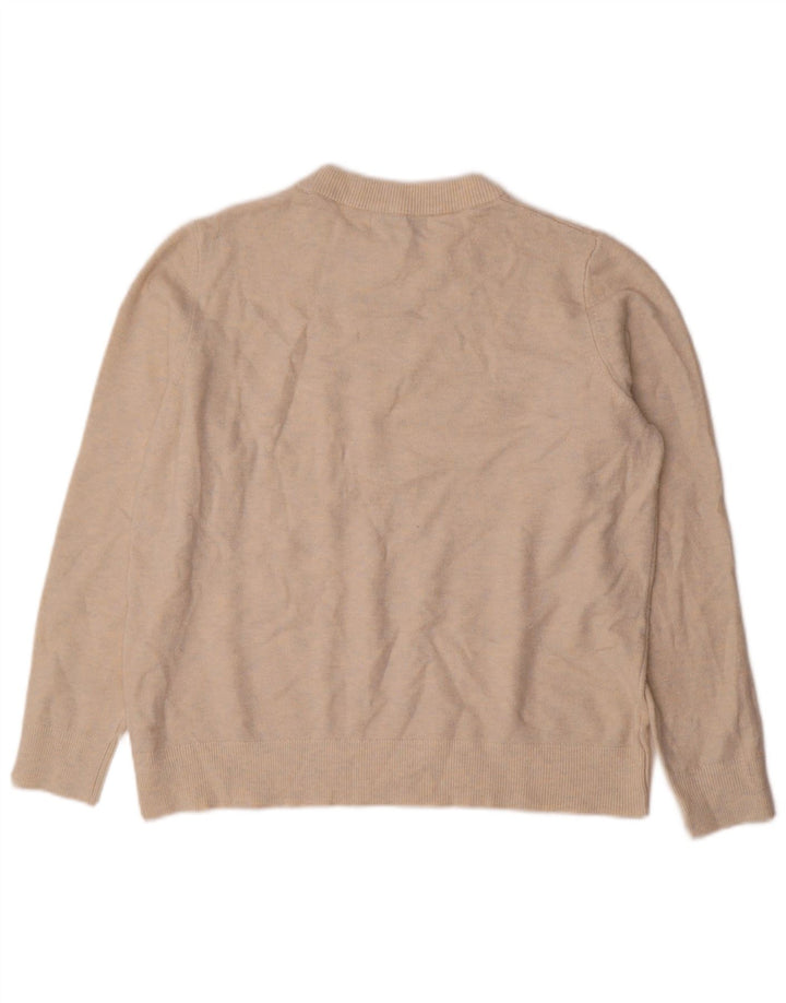 Marks & Spencer Suéter de cuello redondo para mujer UK 44 Medio beige moteado
