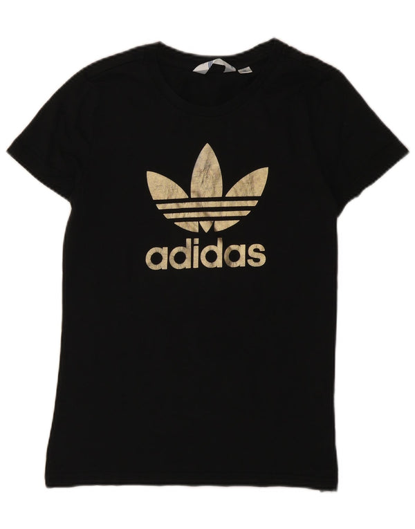 Adidas Mujer Camiseta Gráfica Top IT 42 Mediano Negro Algodón