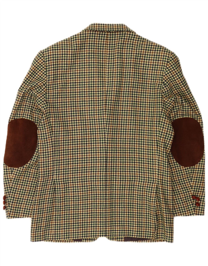 Wampum Chaqueta tipo blazer de 3 botones para hombre UK 38 Medium Pata de gallo multicolor