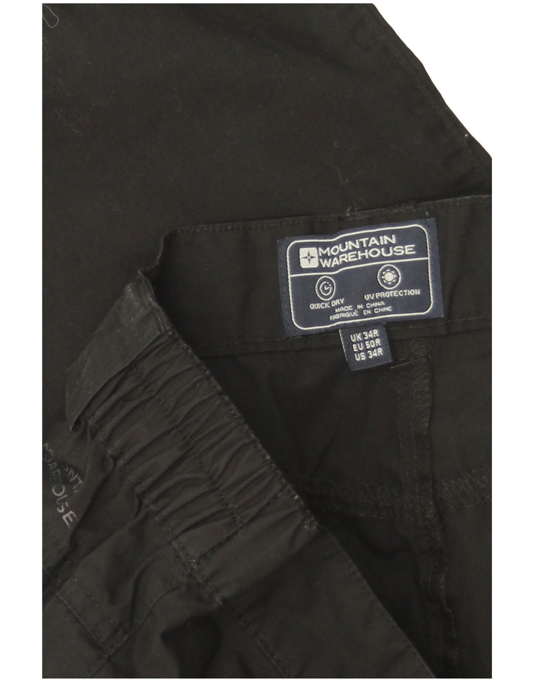 Pantalones cargo rectos para hombre de Mountain Warehouse W34 L31 Poliéster negro