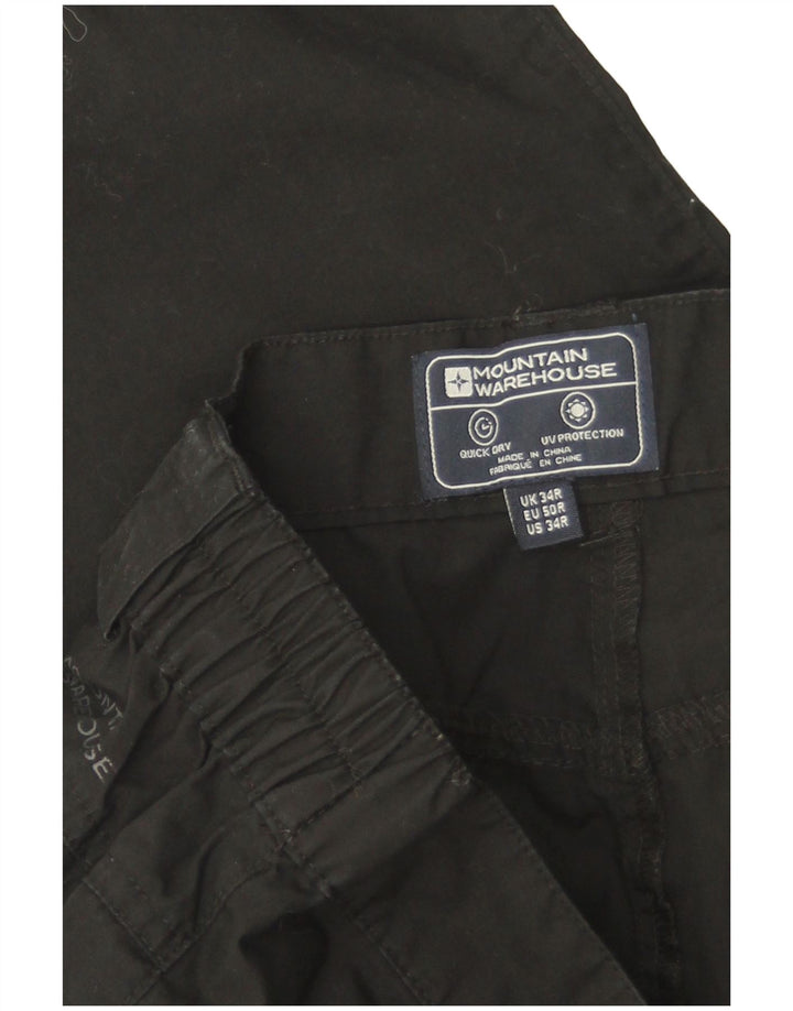 Pantalones cargo rectos para hombre de Mountain Warehouse W34 L31 Poliéster negro