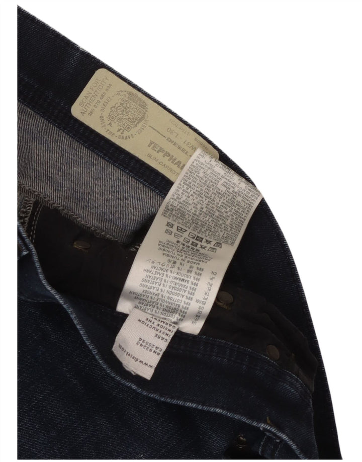 Diesel Hombre Tepphar Carrot Slim Jeans W31 L30 Algodón Azul