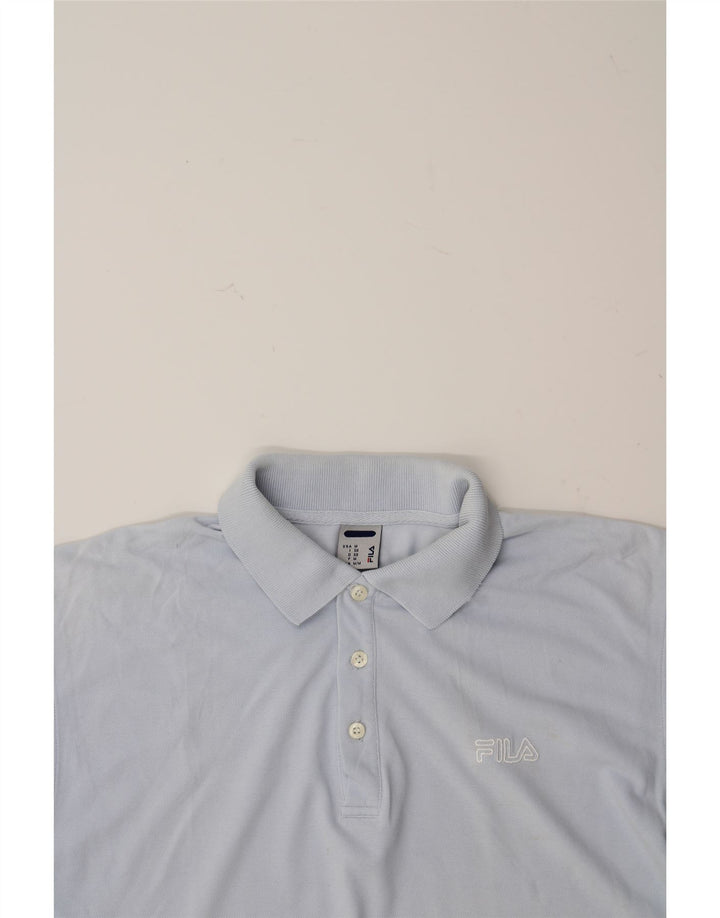 FILA Mens Polo Shirt IT 50 Medium Blue Cotton Vintage Fila and Second-Hand Fila from Messina Hembry 