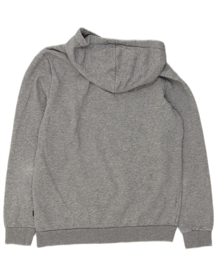 PUMA Jersey con capucha gráfica para hombre pequeño de algodón gris